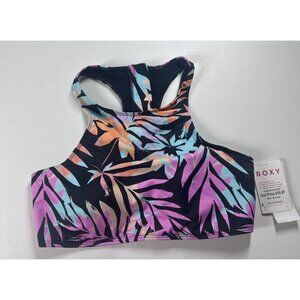 Roxy Active Athletic Bra Women Large Floral Print High Support Sportswear PT NEW